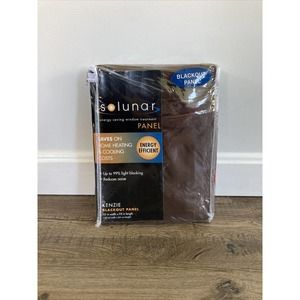 Kenzie Grommet ONE Top Blackout Panel Curtain 95in Chocolate